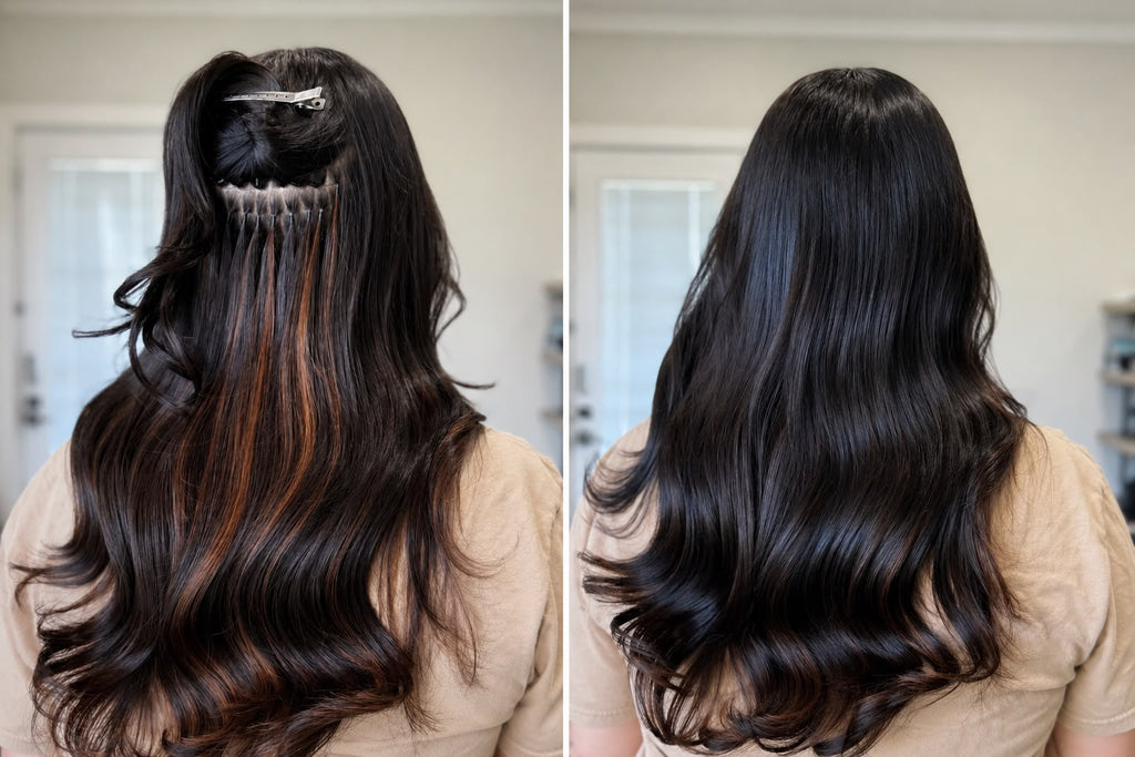 Brazilian Knots install by Sideral Hair Extensions